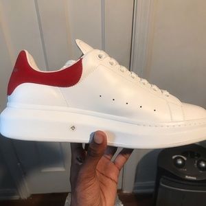 Alexander McQueen White/Red Lush Shoe Size 42/9